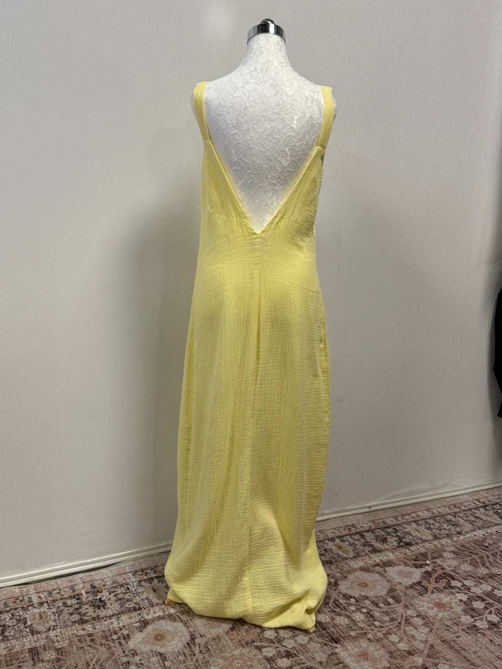 Backless Yellow Maxi