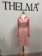 The Rosé Stripe Shirt Dress