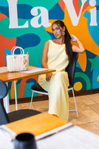 Backless Yellow Maxi