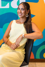 Backless Yellow Maxi