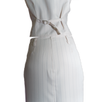 Sleeveless top and full-length column skirt
