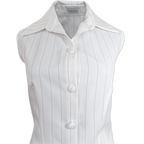 Sleeveless top and full-length column skirt