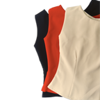Sleeveless top with tailored trousers