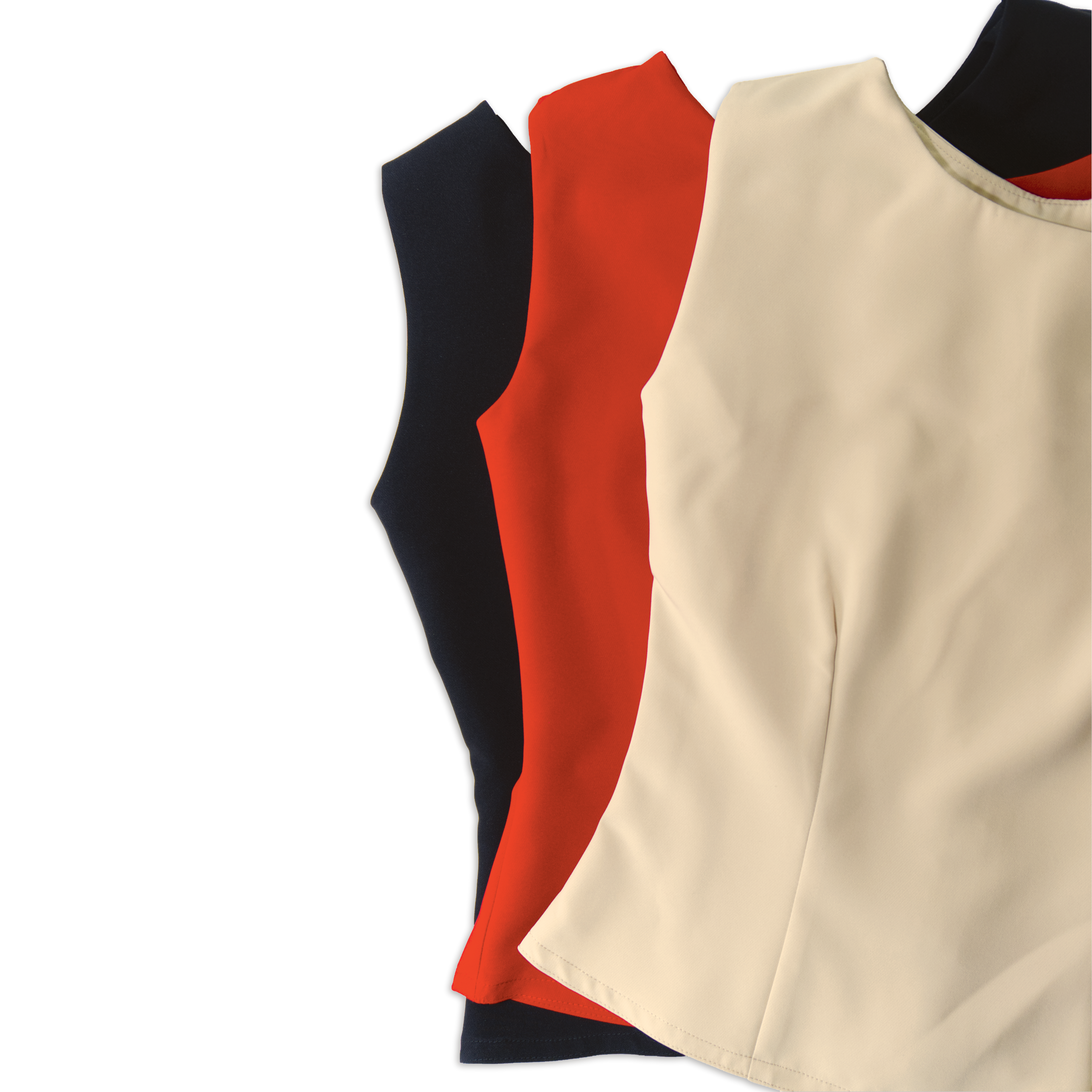 Sleeveless top with tailored trousers