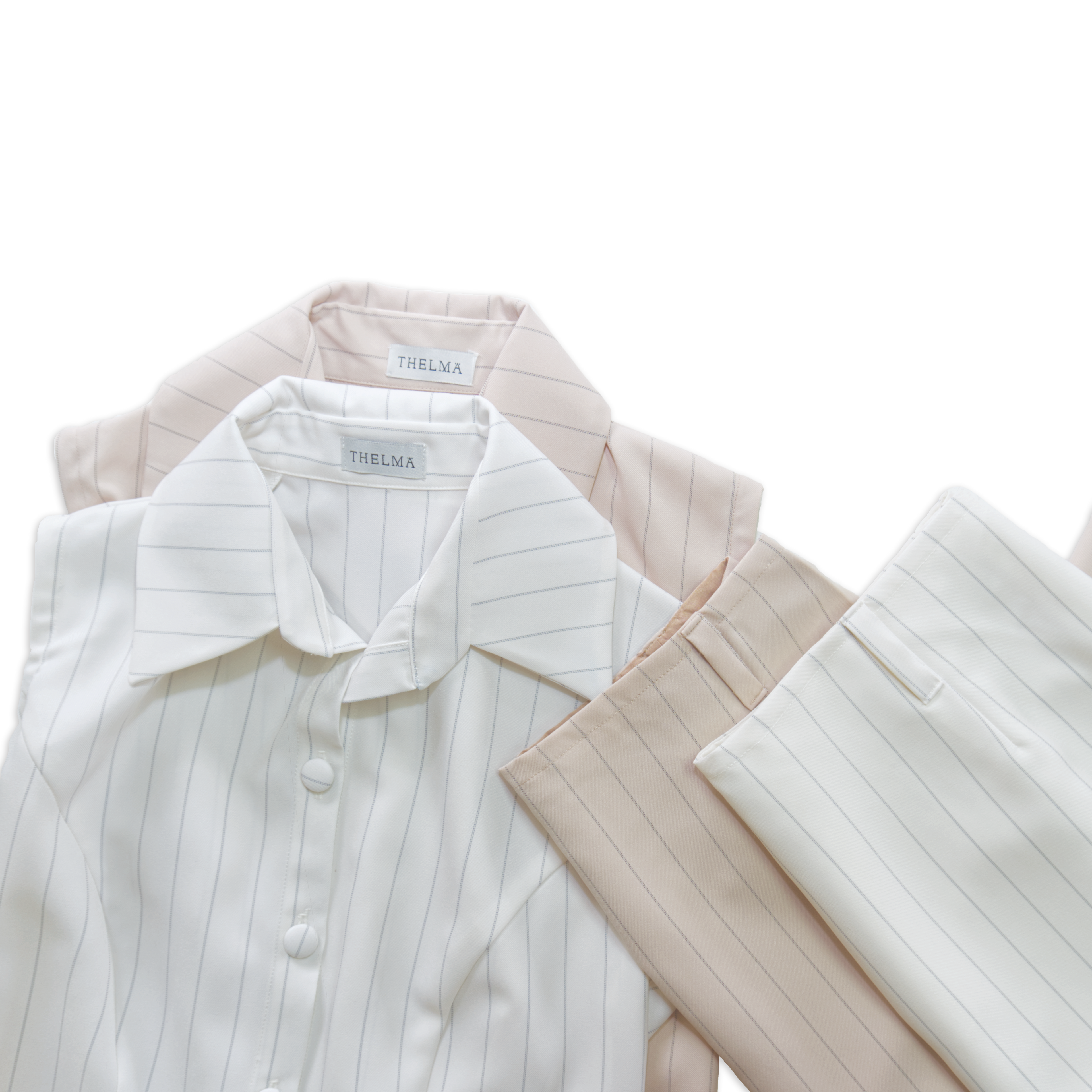 Sleeveless top and full-length column skirt