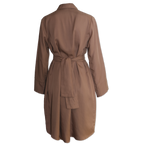 Long-sleeve shirt dress and a detachable belt