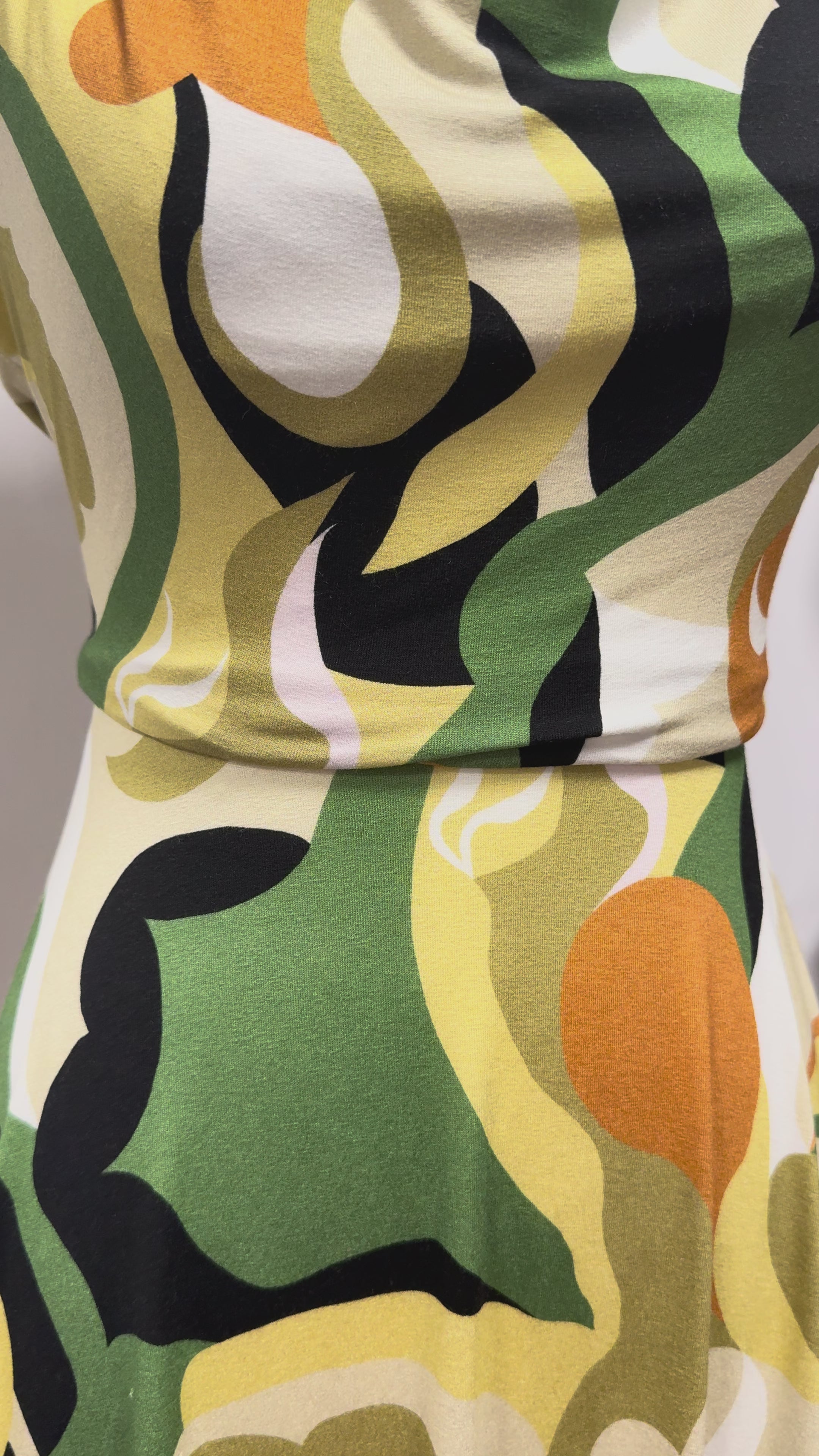 Abstract earthy Drape dress